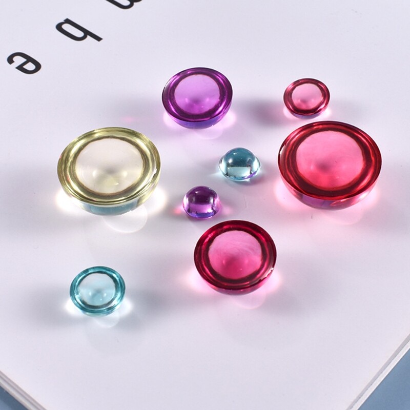 Crystal Epoxy Resin Half Ball Beads Oblate Pendant Silicone Mold