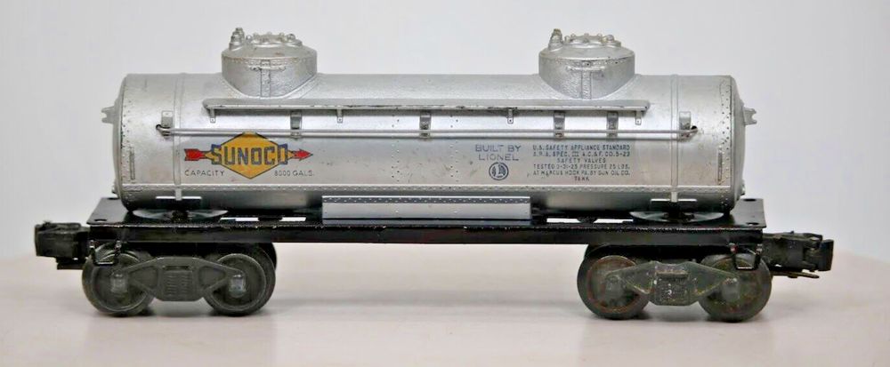 Lionel O Scale Custom Painted Sunoco Two Dome Tanker 2465