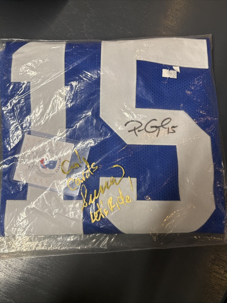 Beckett Authentic PARRIS CAMPBELL BLUE COLTS SIGNED JERSEY