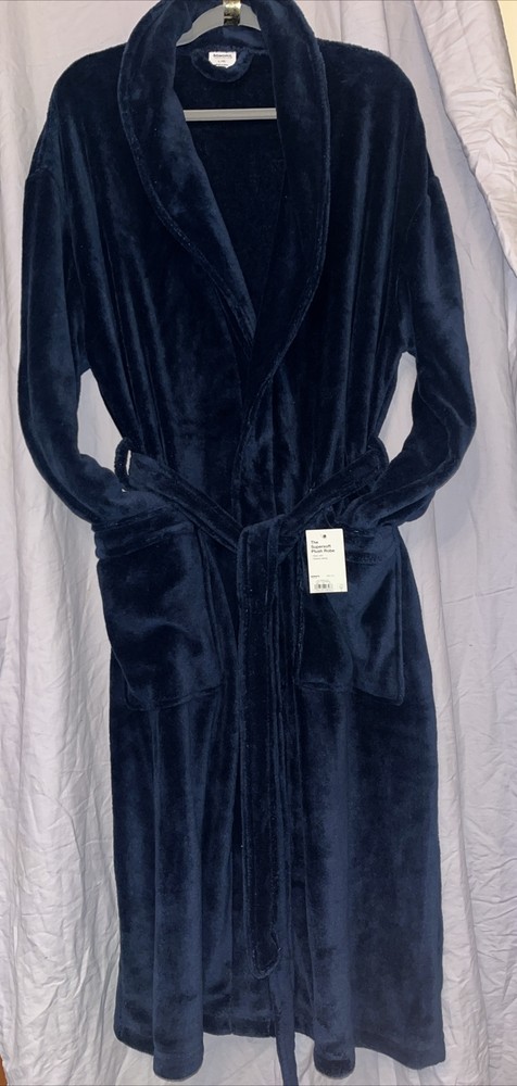 Sonoma BathRobe With Belt Size L/XL Navy The Super Soft Plush Robe Loungewear