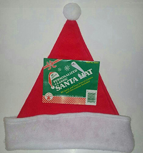 Custom Iron-On Santa Hat with Personalized Letters & Festive Decorations-image