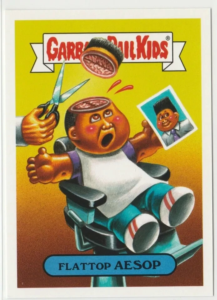 Flattop Aesop #6a Garbage Pail Kids GPK 2018 We Hate the 80s Trading Card