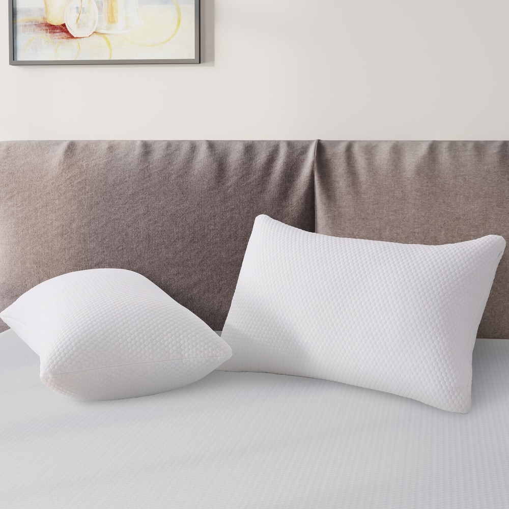 Twolike Premium Pillow for Sleeping-2pcs Queen Size Shredded Memory Foam Fill