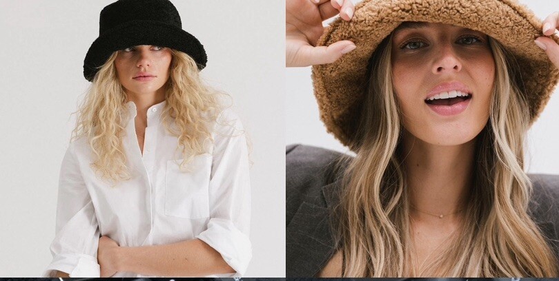 JACKSON SHERPA BUCKET HAT Size M/L Black, Camel