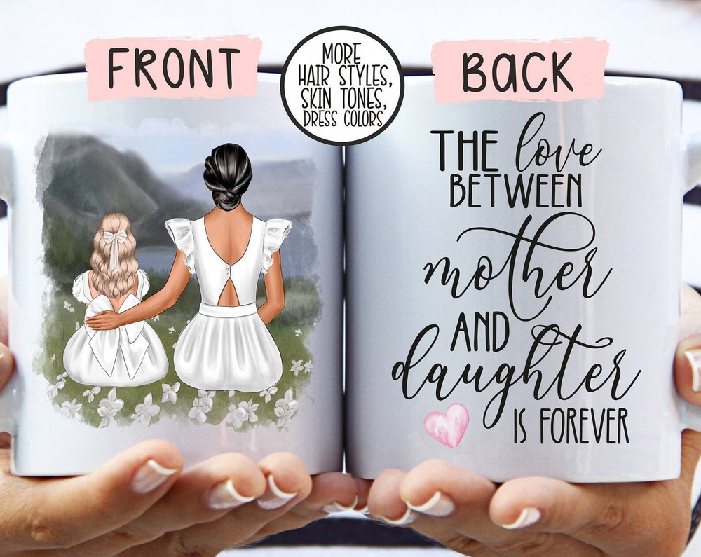 Mother Daughter Gift Mug Set for Mothers Day Best Mom Present  