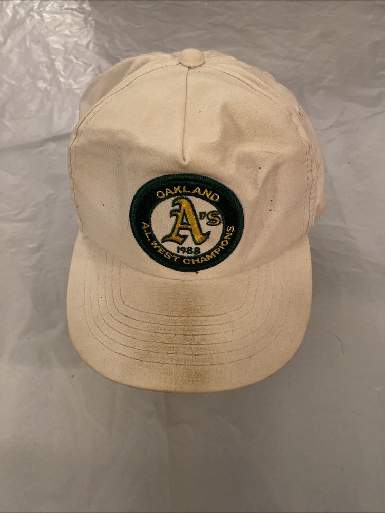 Rare Vintage 80s 1988 Oakland A’s A.L. West Champions That Hat