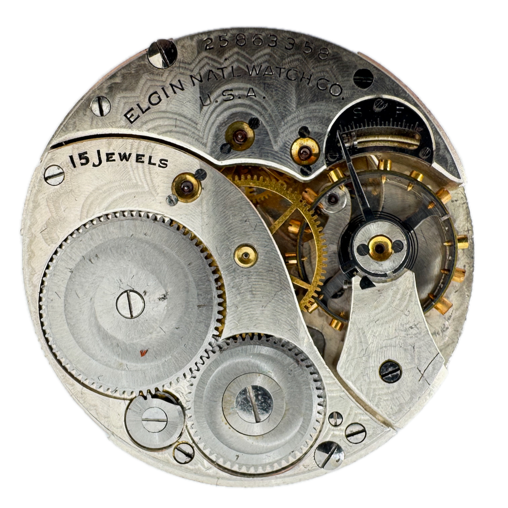 Antique 12s 1923 Elgin 15 Jewel Mechanical Pocket Watch Movement 315 USA