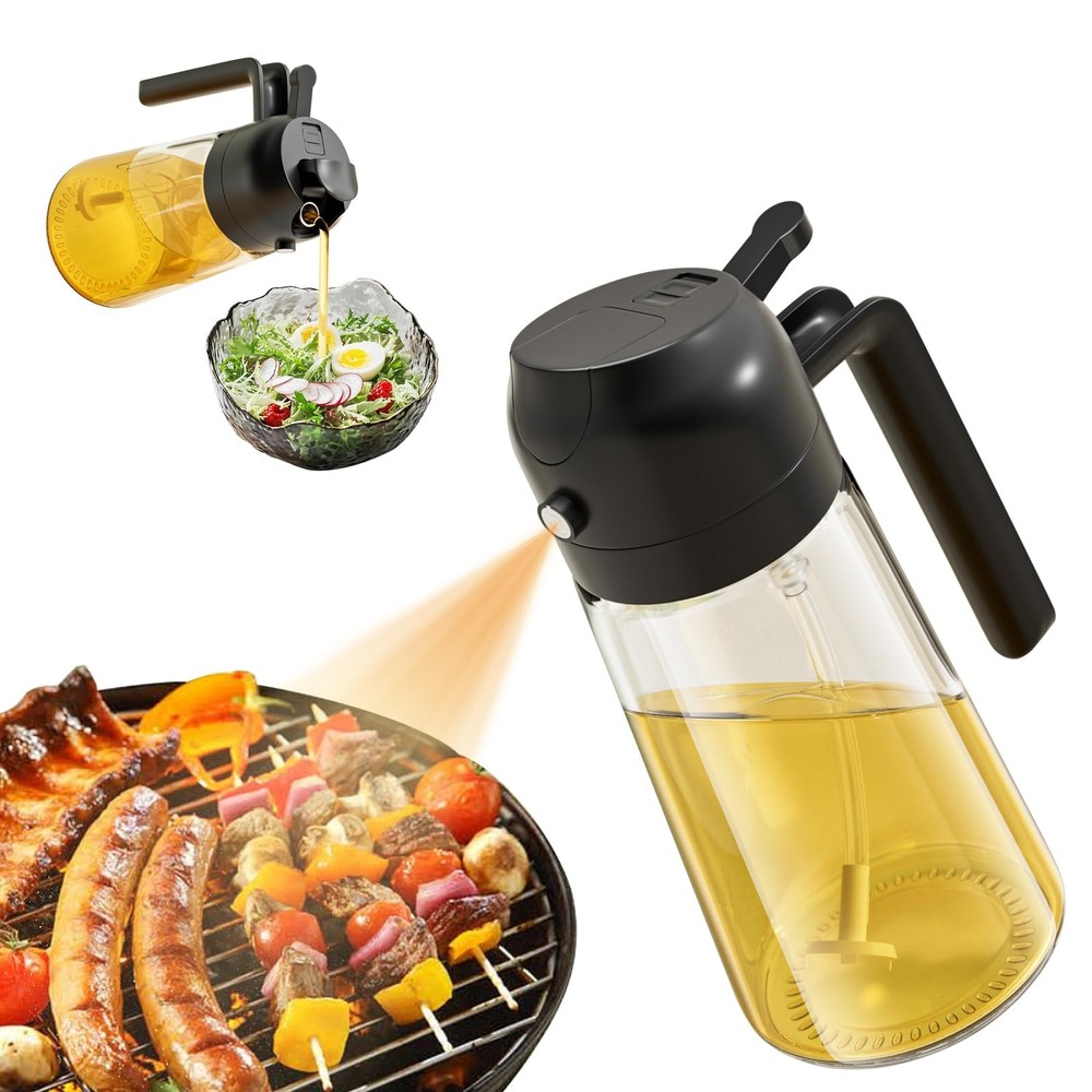 2-in-1 Kitchen Oil Dispenser and Cooking Sprayer Bottle