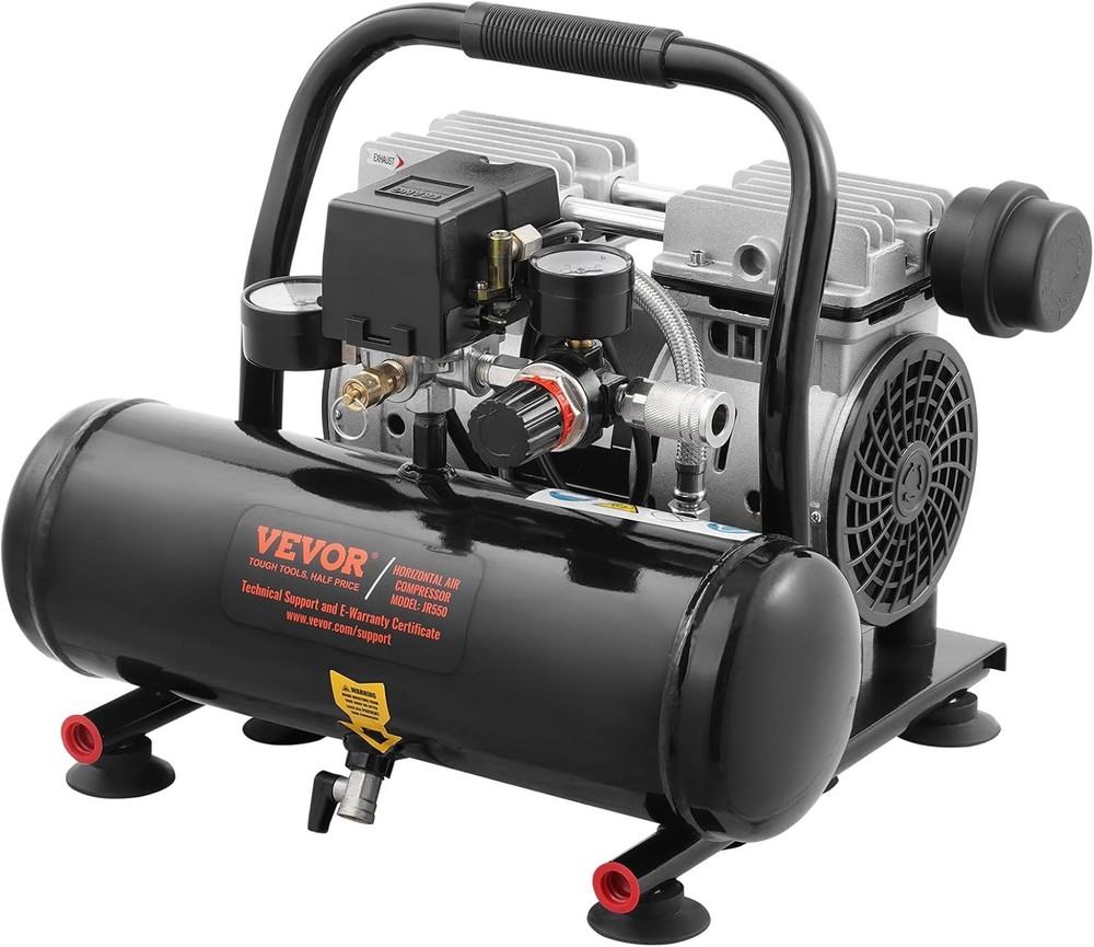VEVOR 1 Gallon Steel Tank Air Compressor 1HP 1.5CFM at 90PSI in Black
