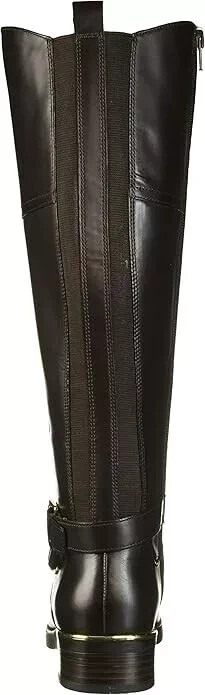 Bandolino Dania3 Black Buckle accent Zip Knee High Riding Boots Womens