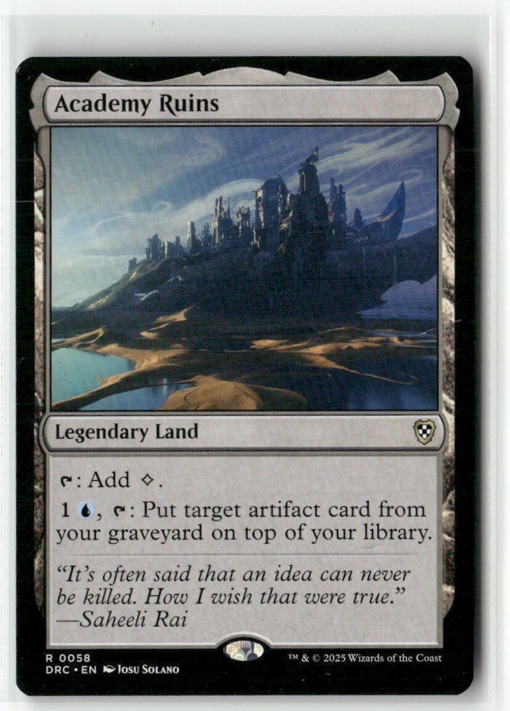 Academy Ruins 58 Non-Foil NM MTG Commander: Aetherdrift Magic