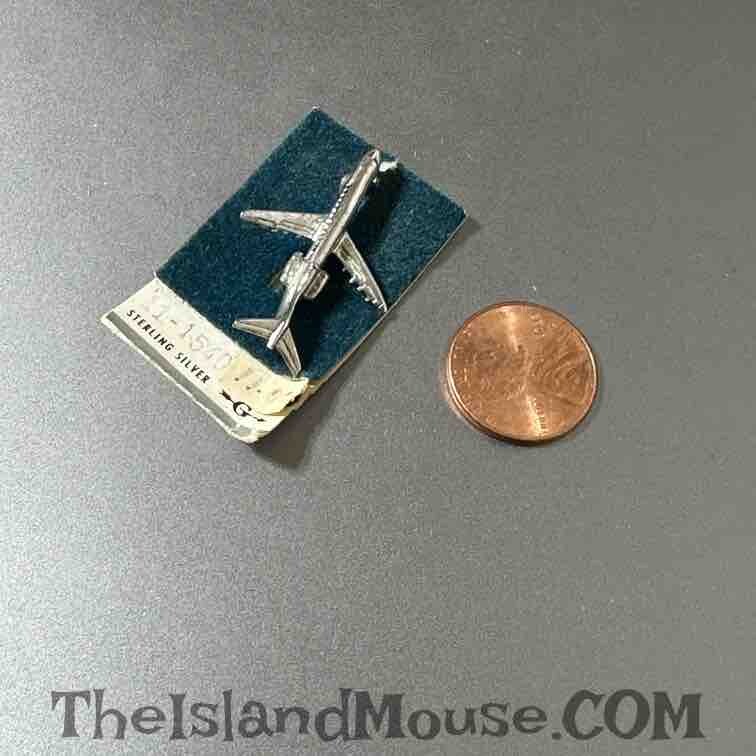 Vintage 1960's Sterling Silver 925 JET PLANE Pendant Bracelet Charm (NJ:1320)