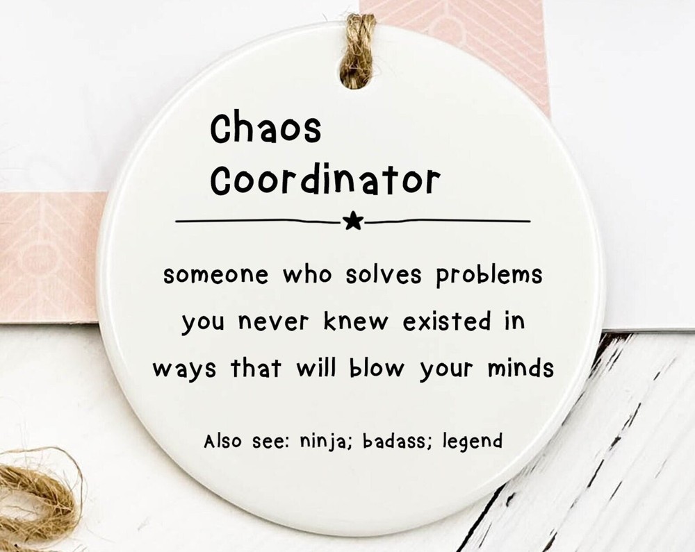 Coworker Gift Organizer Gift Personalized Appreciation Gift Ceramic Ornament