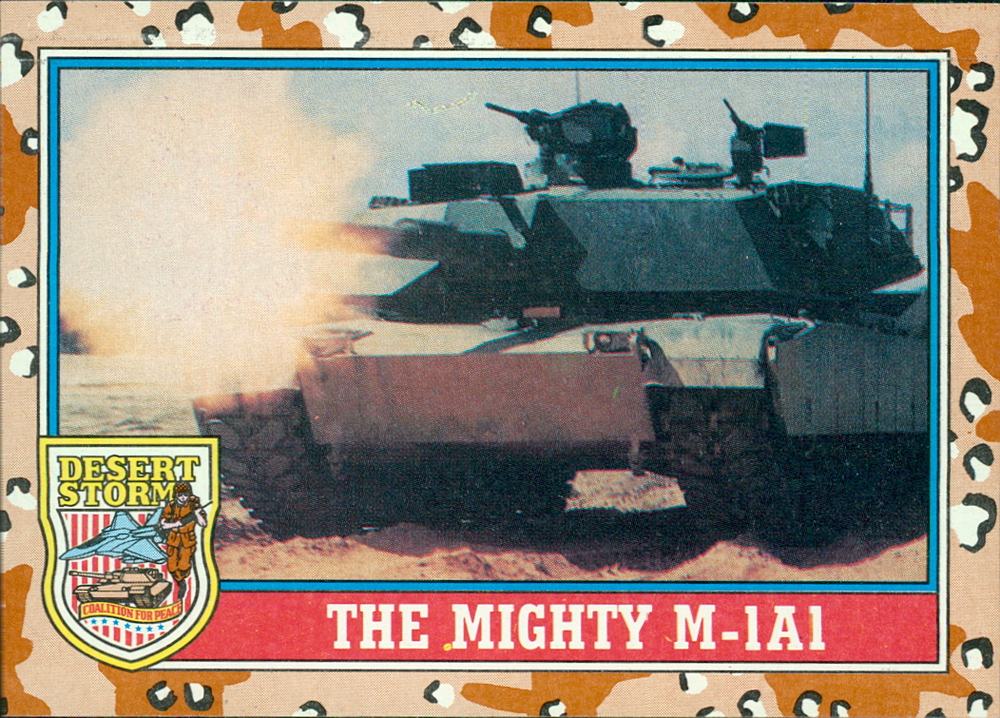 1991 Topps Desert Storm Trading Cards - #97 M1A1 Abrams Tank