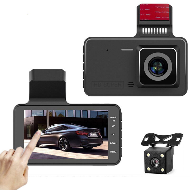 Car Cam DVR HD Front & Rear Dual Lens Camera Video Recording Dash Automatic