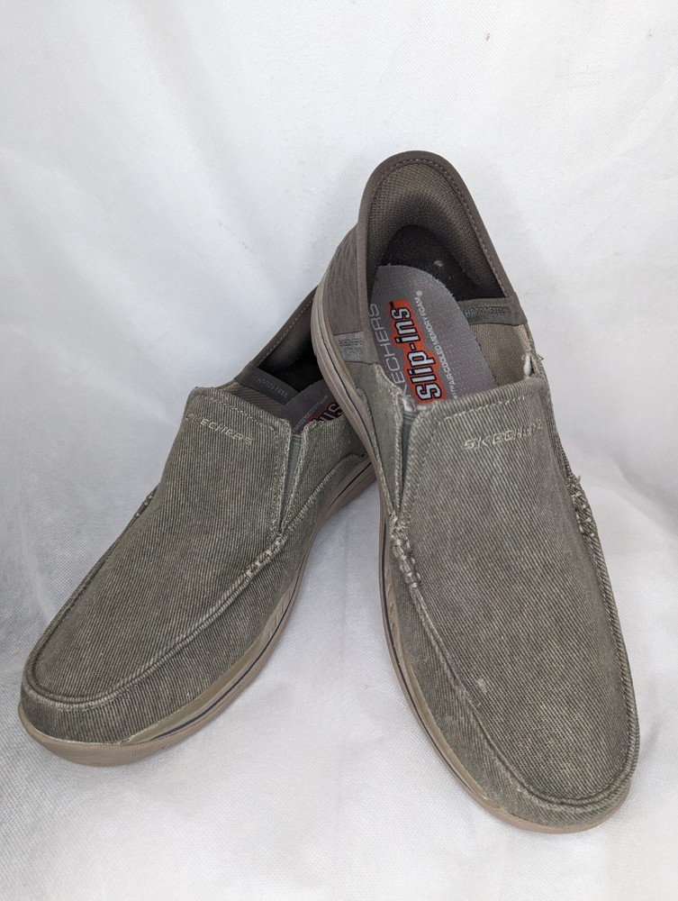 SKECHERS Expected Cayson - Khaki - Mens 205167 Size 9 Slip Ins Worn Once