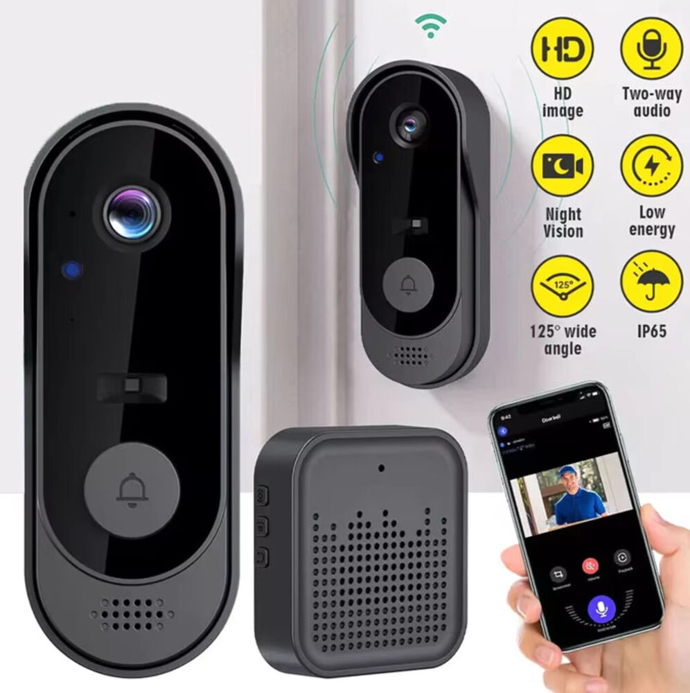 Smart WiFi Video Doorbell with Phone Intercom & Security Camera  