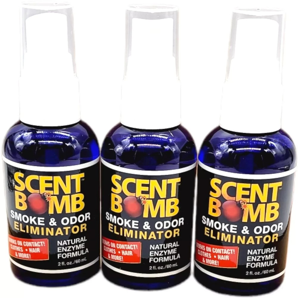 Scent Bomb Smoke Odor Eliminator, Car Clothing Home air freshener 2 oz 3 Bottles