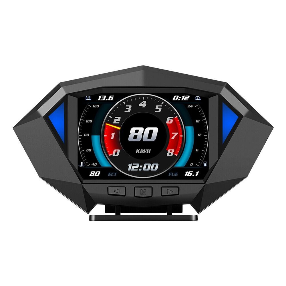 Smart Digital Car HUD with GPS Speedometer, Compass & Alarm-image