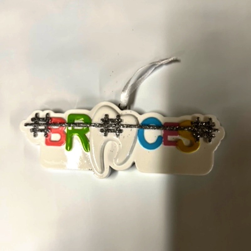 Custom Braces Ornament for Cherished Childhood Christmas Memories-image