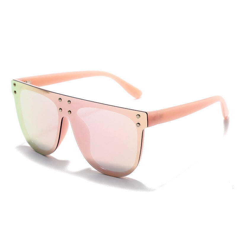 Fashion Rivet Colorful Mercury Sunglasses Women Semicircle Cross-border Glasses-image