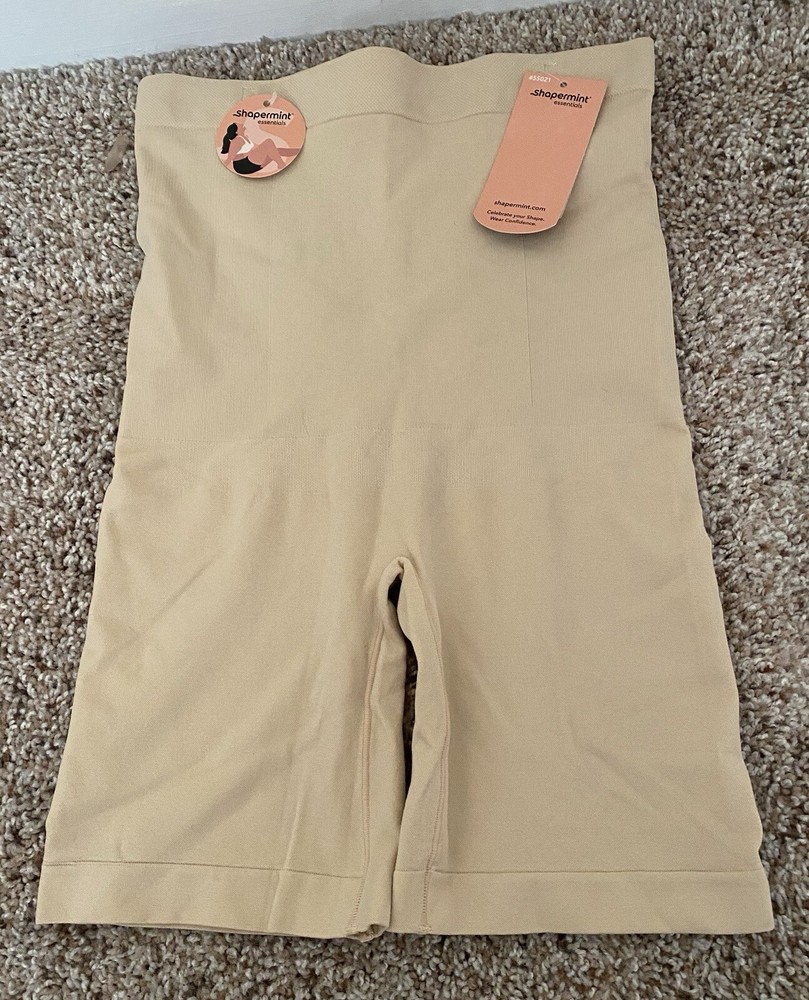 Shapermint All Day  High-Waisted Shaper Shorts Tummy Control XL/2XL Beige