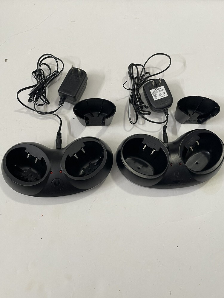 X2 Motorola HKTN4003A  2-Slot Charging Station Walkie Talkie,Power Cable