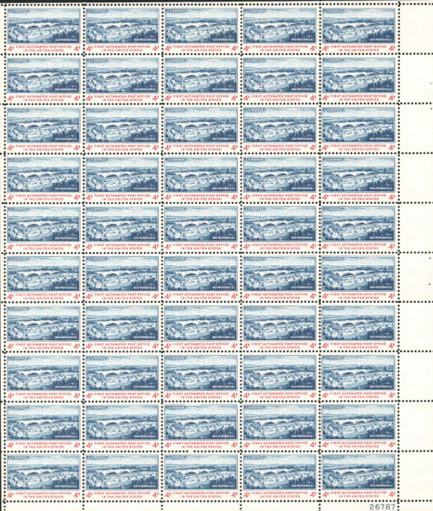 SCOTT 1164 FIRST AUTOMATED POST OFFICE  4 CENT   M NH FULL SHEET OF 50-image