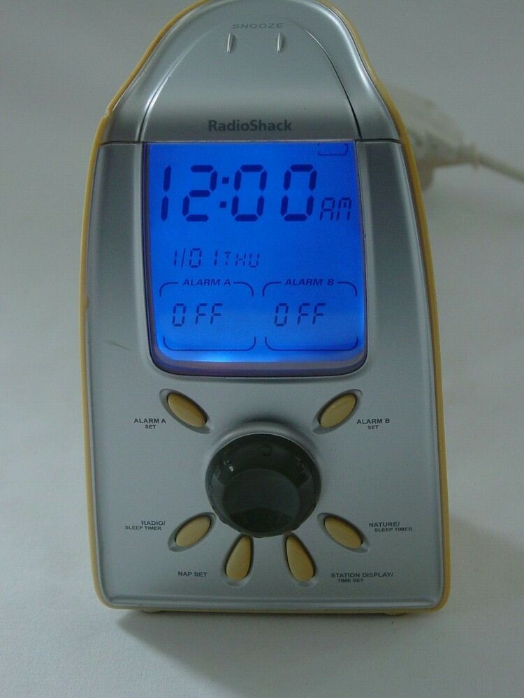 Radio Shack Am/Fm Clock Radio W/ Nature Sounds 12-1657