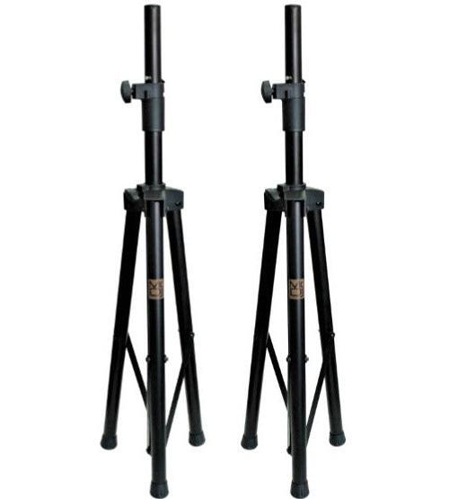 2 MR DJ SS300B Folding Tripod PRO PA DJ Home On Stage Speaker Stand Mount Holder