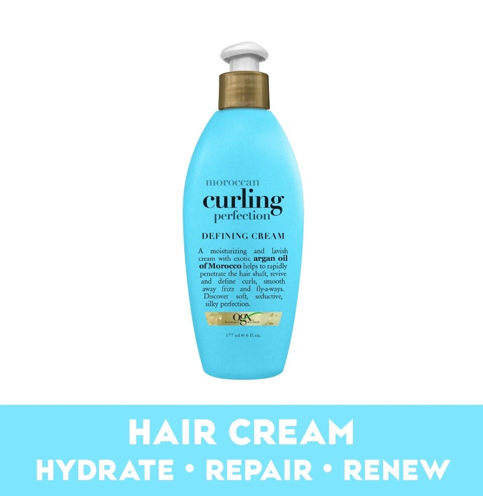 OGX Argan Oil Morocco Curl Defining Hydrating Cream 6 oz for Perfect Curls