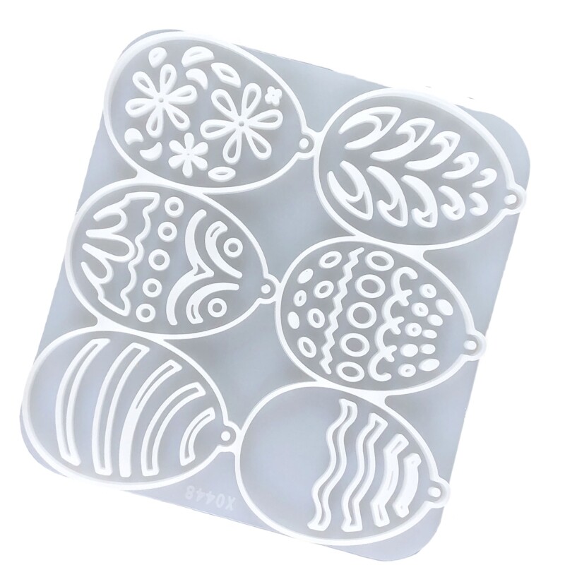 Colorful Egg Keychain Silicone Mold for DIY Jewelry Crafting