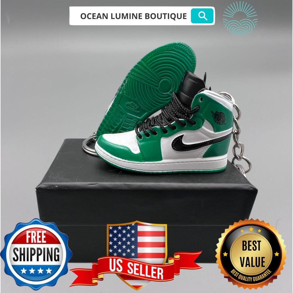 Air Jordan 3D Mini Sneaker Keychain, Basketball Sneaker Collectible, Box Options