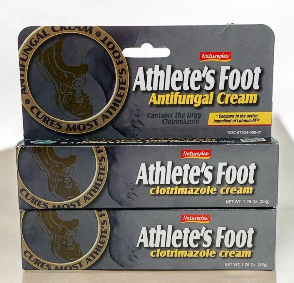 Natureplex Athlete's Foot Antifungal Cream Set of 2 Compare to Lotrimin 1.25oz