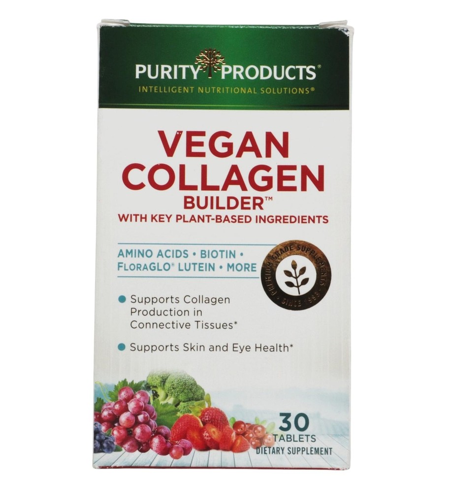 Purity Products Vegan Collagen Builder with Key Plant-Based Ingredients - 30ct