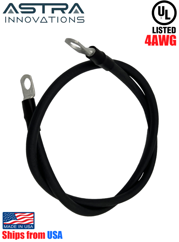 4 AWG Battery Cables - Solar, Marine,Inverter 3/8'',5/16'' Tin plated copper Lug
