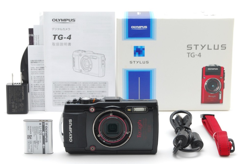 *S/C 3597* Olympus Stylus TG-4 Tough 16MP f/2.0 Waterproof Digital Camera w/Box