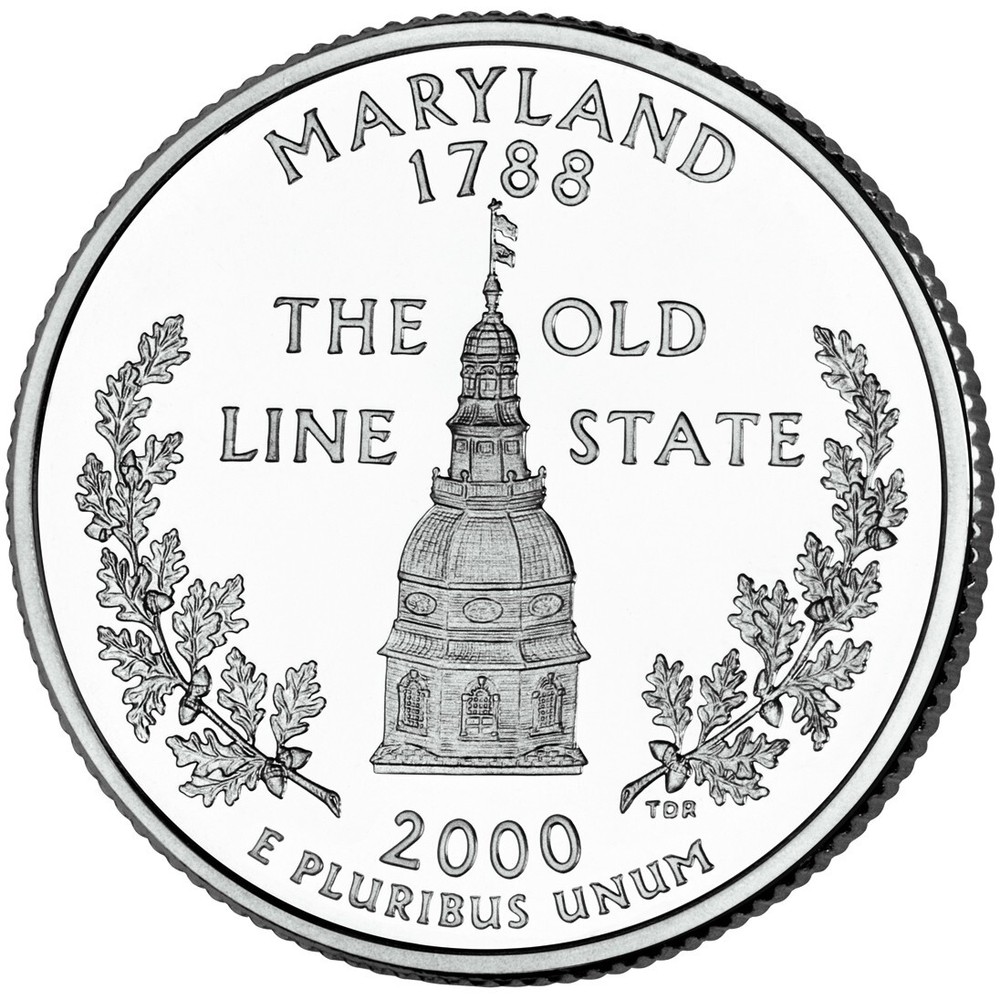 2000-D Maryland US State Quarter UNC Certified by US Mint