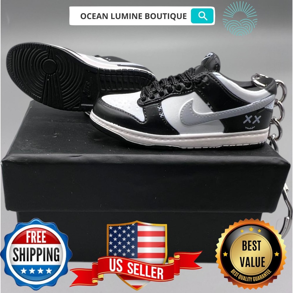 SB DUNK 3D Mini Sneaker Keychain, Jordan Sneaker Collectible, Box Options