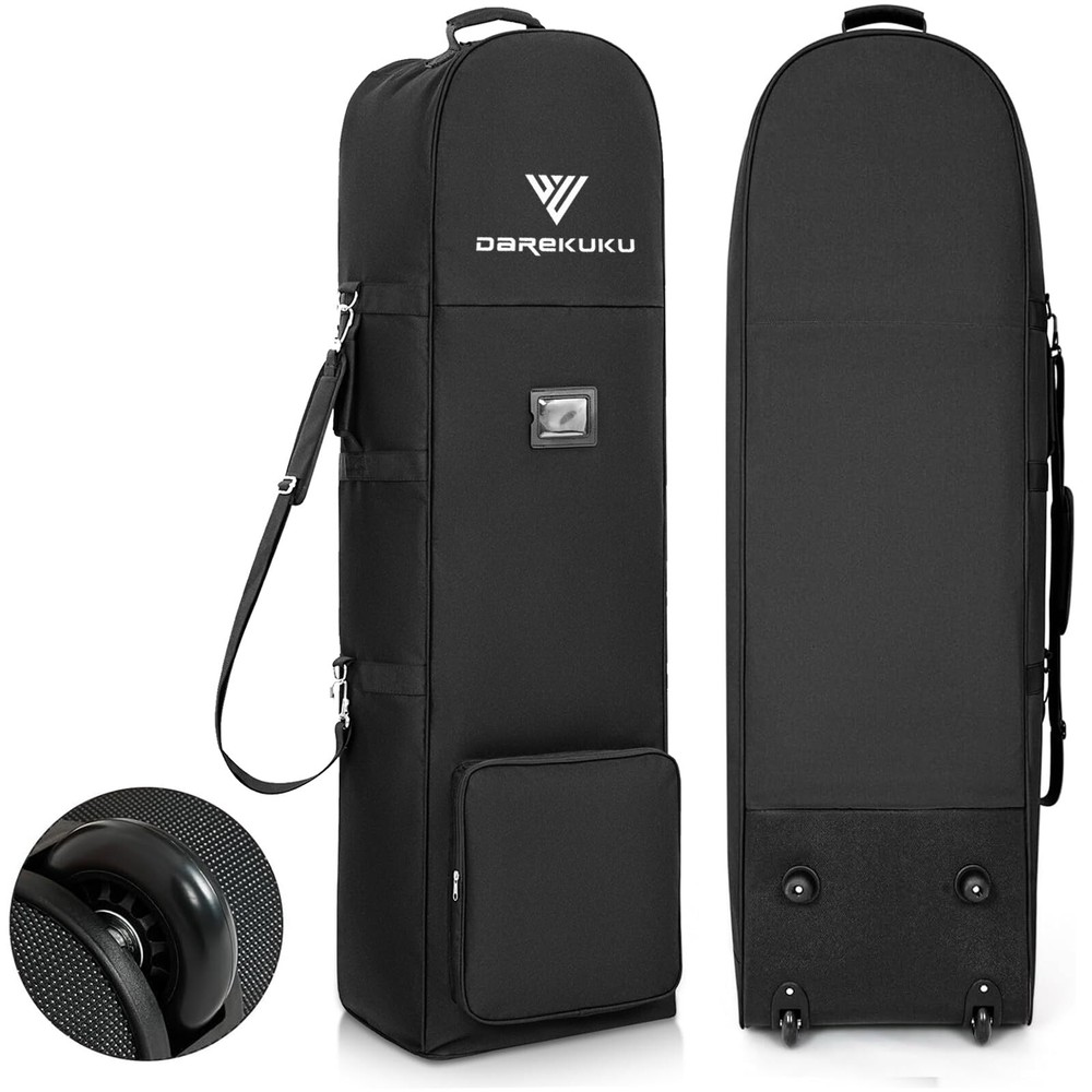 Golf Travel Covers for Airlines with Detachable Shoulder Straps, Soft Foldabl...