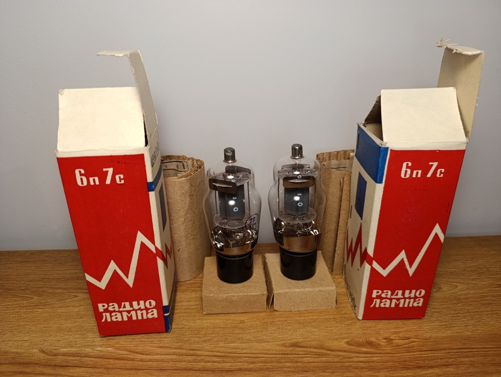2 PCS 6P7S ( 6BG6G , 6BG6GA ) NEW NOS OUTPUT BEAM TETRODE / BATCH / BOX / Tested