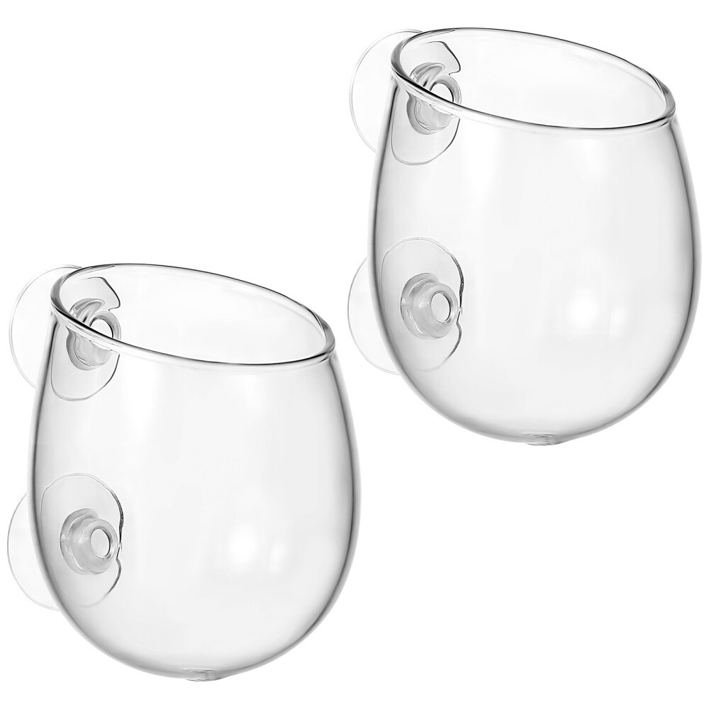 2 Pcs Aquarium Hanging Plant Cups for Fish Tank Decoration  