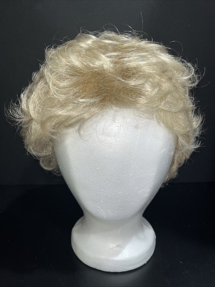 Vintage Paula Young Wig A2348 Blonde Short Curly Hair Size 22 Average