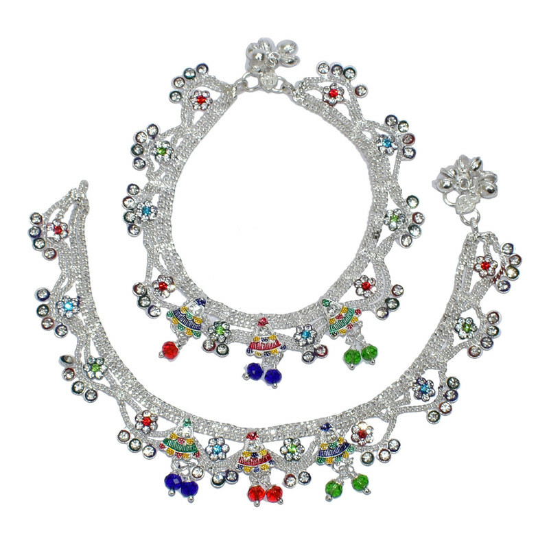 Anklet Payal Bridal Foot Bracelet Chain Traditional Barefoot Fashion Jewellery-image