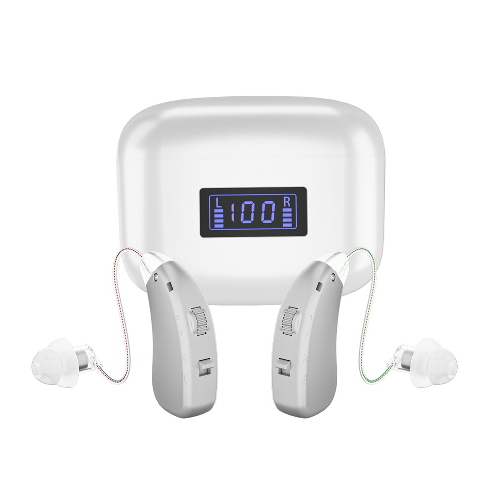 Hearing Aids for Seniors with Moderate Adjustable Volume with Charging Batteries