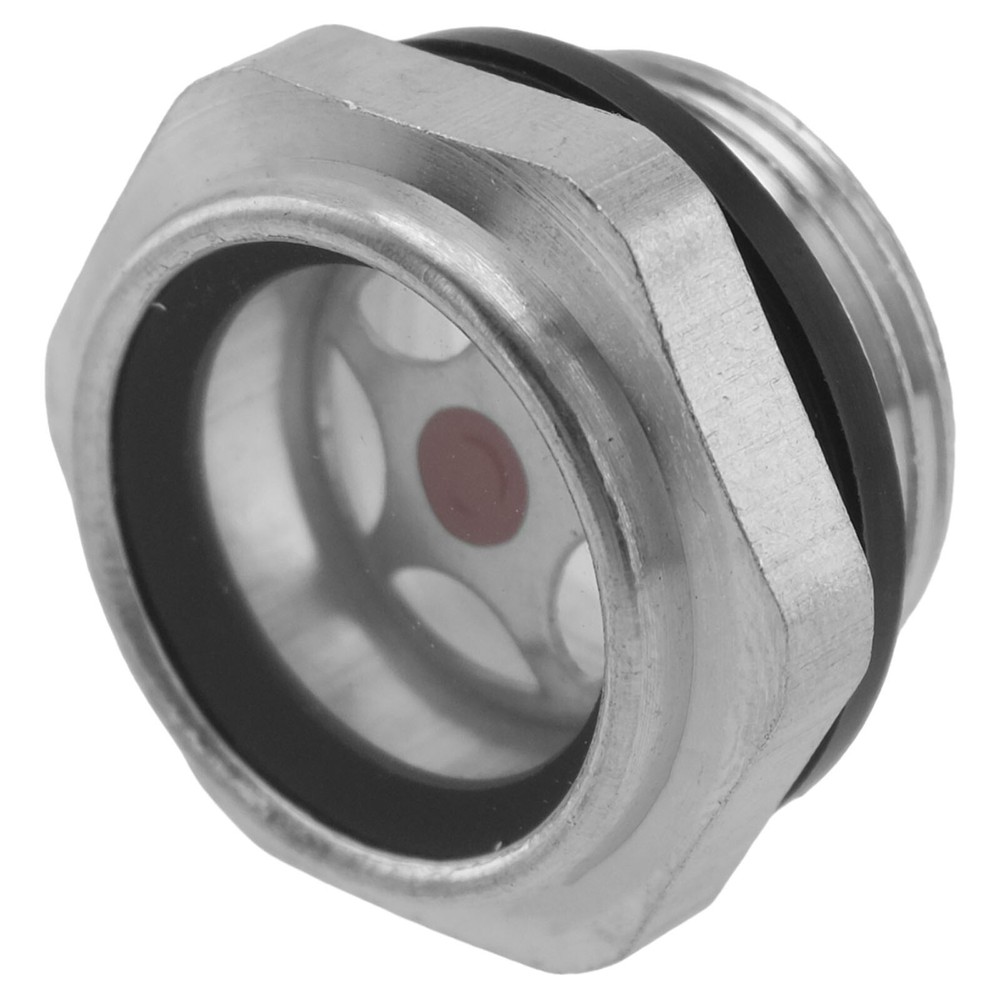 NPT 3/4 Aluminum Oil Level Indicator Gauge for Air Compressor Polished Design