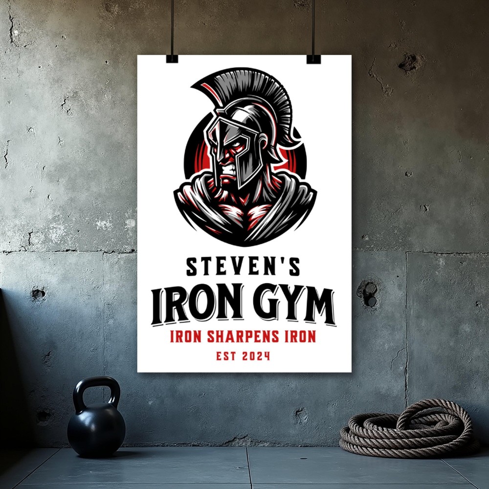 Custom Motivational Poster - Home Gym  Office Fitness Wall Art