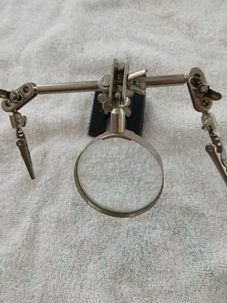 Vintage Magnifying Glass With Helping Hands For Jewelry Repair