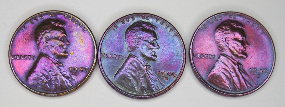 1949 P D S Lincoln Cent Wheat Penny Set **BEAUTIFUL VINTAGE COINS**