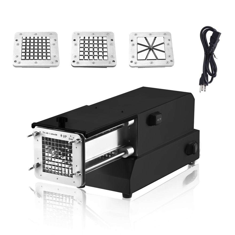 New Electric French Fry Cutter Vegetable Cutter Vegetable Dicer W/4 Blades 200W